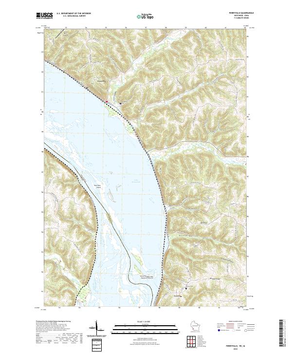 Ferryville, WI-IA — USGS 7.5-minute topo (2022)