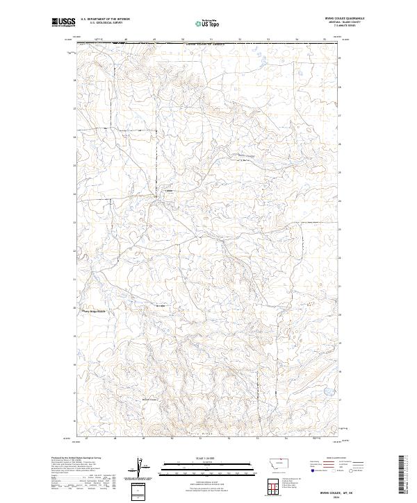 Irvins Coulee, MT-SK — USGS 7.5-minute topo (2024)