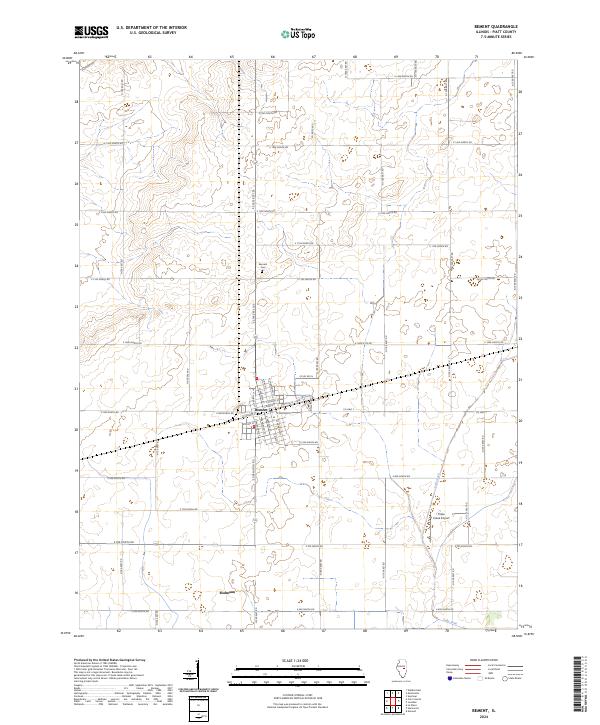Bement, IL — USGS 7.5-minute topo (2024)