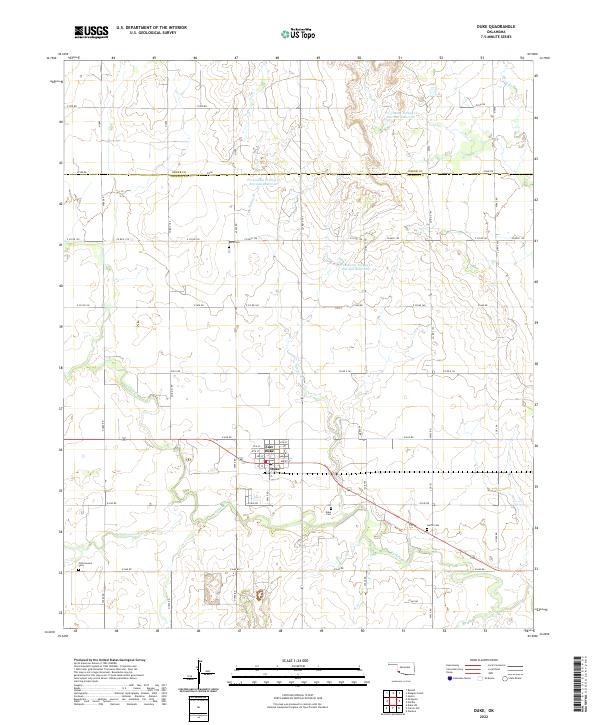 Duke, OK — USGS 7.5-minute topo (2022)