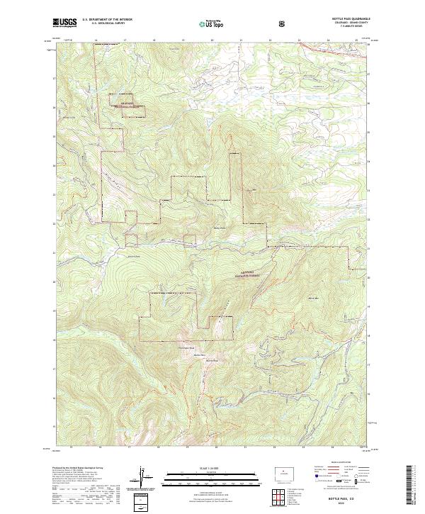 Bottle Pass, CO — USGS 7.5-minute topo (2022)
