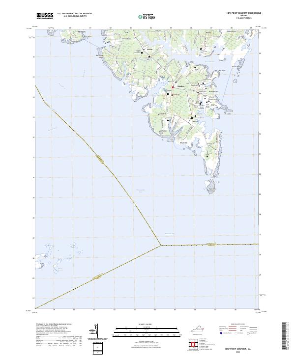 New Point Comfort, VA — USGS 7.5-minute topo (2022)