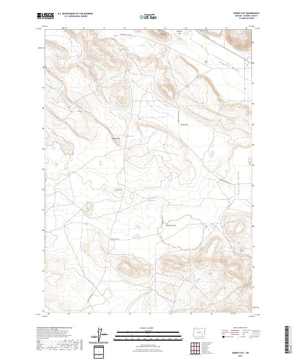 Adobe Flat, OR — USGS 7.5-minute topo (2023)