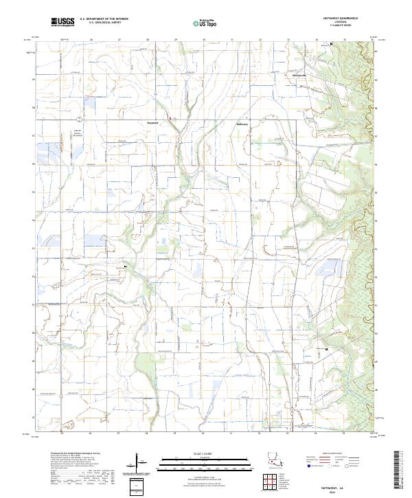 Hathaway, LA — USGS 7.5-minute topo (2024)
