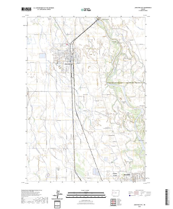 Junction City, OR — USGS 7.5-minute topo (2024)