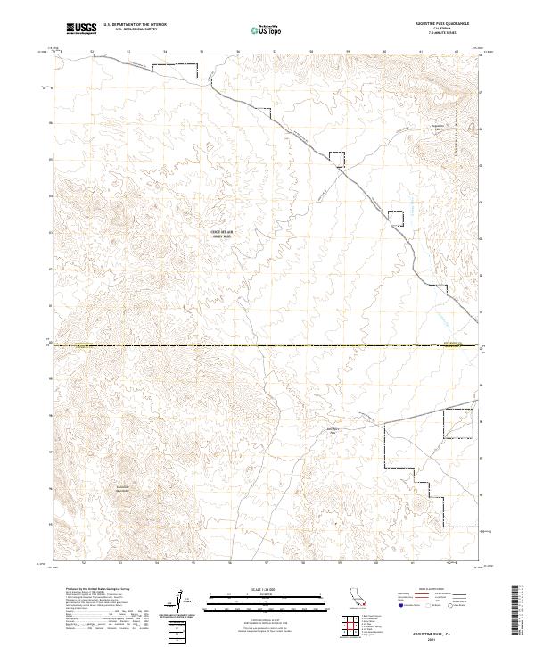 Augustine Pass, CA — USGS 7.5-minute topo (2021)