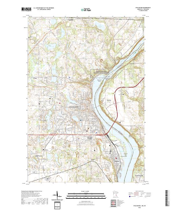 Stillwater, MN-WI — USGS 7.5-minute topo (2022)
