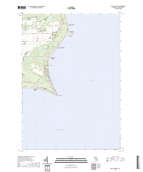 Point Lookout, MI — USGS 7.5-minute topo (2023)