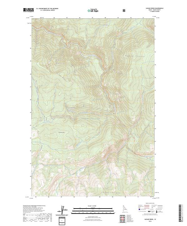 Savage Ridge, ID — USGS 7.5-minute topo (2024)