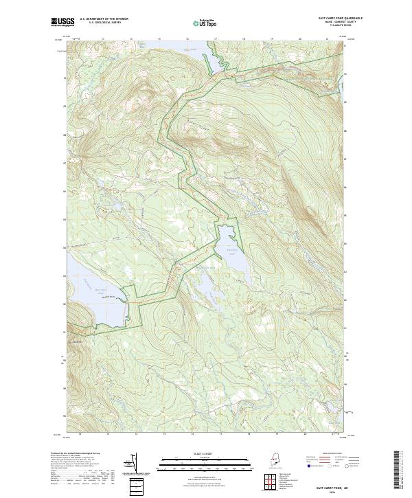 East Carry Pond, ME — USGS 7.5-minute topo (2024)