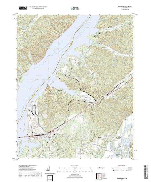 Johnsonville, TN — USGS 7.5-minute topo (2022)