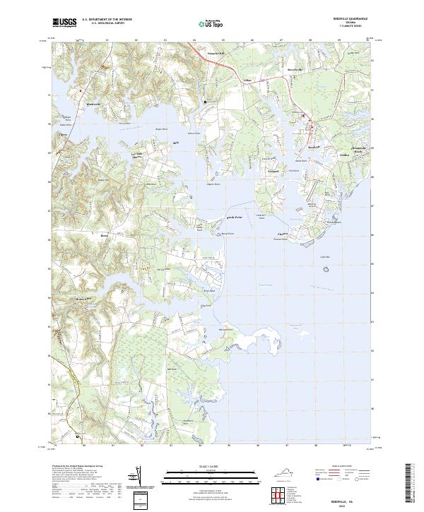 Reedville, VA — USGS 7.5-minute topo (2022)