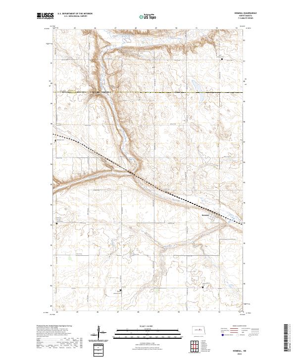 Heimdal, ND — USGS 7.5-minute topo (2024)