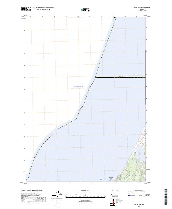 Floras Lake, OR — USGS 7.5-minute topo (2024)