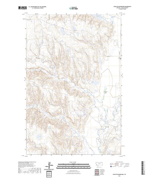 Stratton Reservoir, MT — USGS 7.5-minute topo (2024)