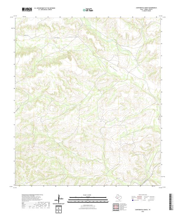Continental Ranch, TX — USGS 7.5-minute topo (2022)
