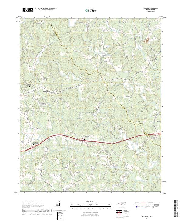 Pea Ridge, NC — USGS 7.5-minute topo (2022)