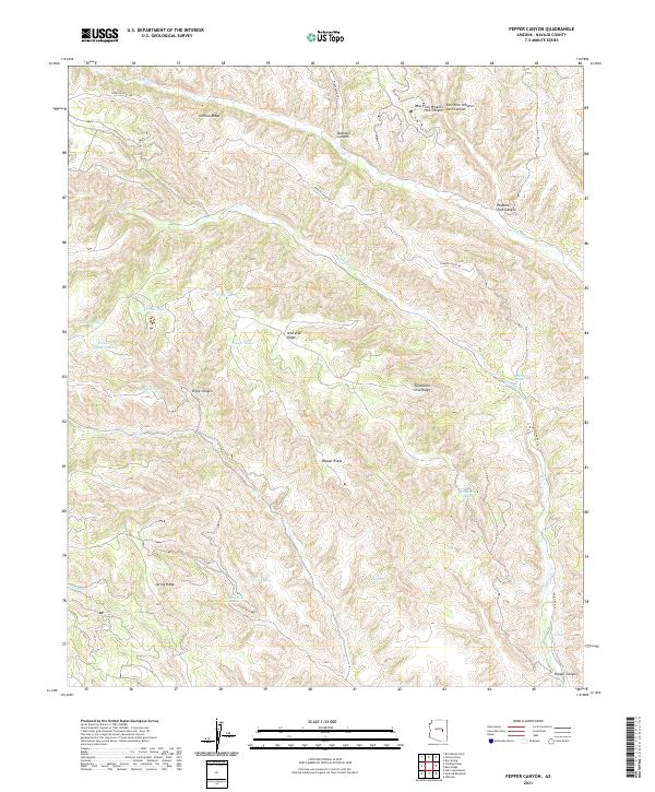 Pepper Canyon, AZ — USGS 7.5-minute topo (2021)