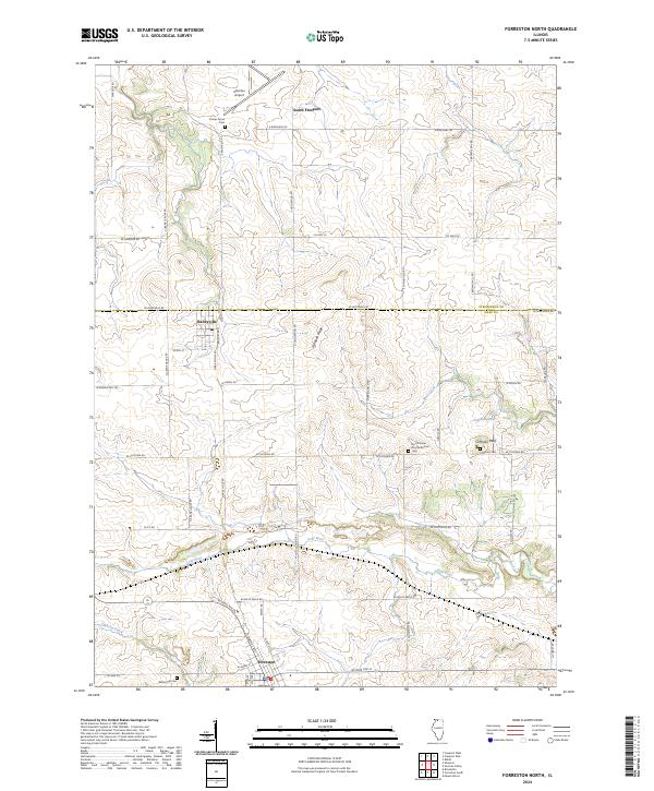 Forreston North, IL — USGS 7.5-minute topo (2024)
