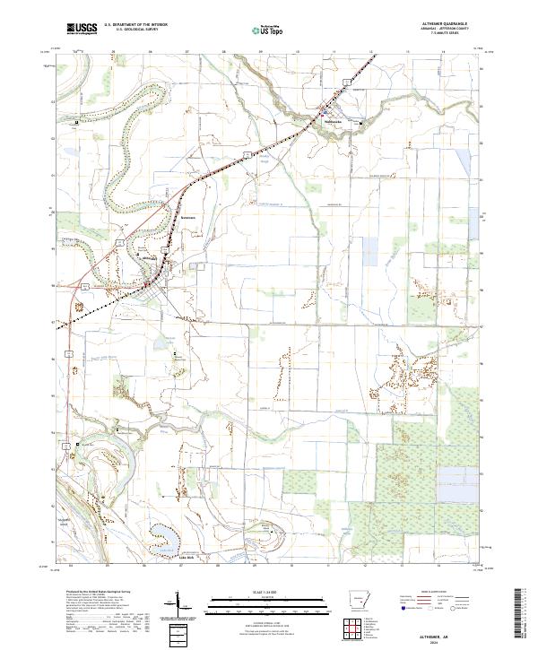 Altheimer, AR — USGS 7.5-minute topo (2024)