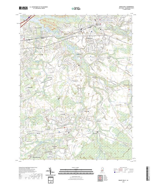 Mount Holly, NJ — USGS 7.5-minute topo (2023)