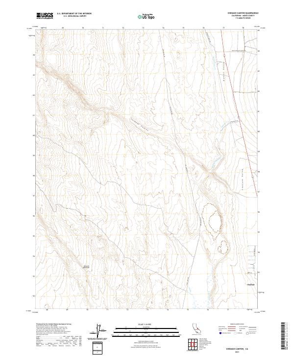 Chidago Canyon, CA — USGS 7.5-minute topo (2021)