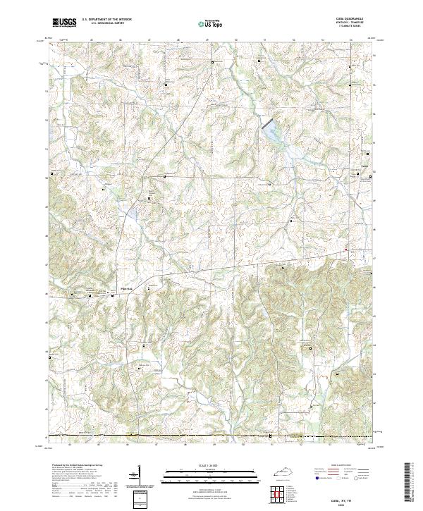 Cuba, KY-TN — USGS 7.5-minute topo (2022)