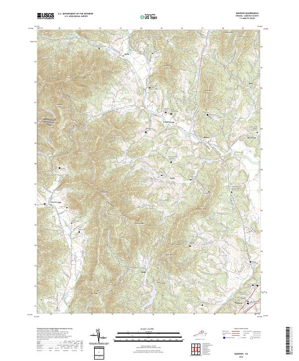 Madison, VA — USGS 7.5-minute topo (2022)