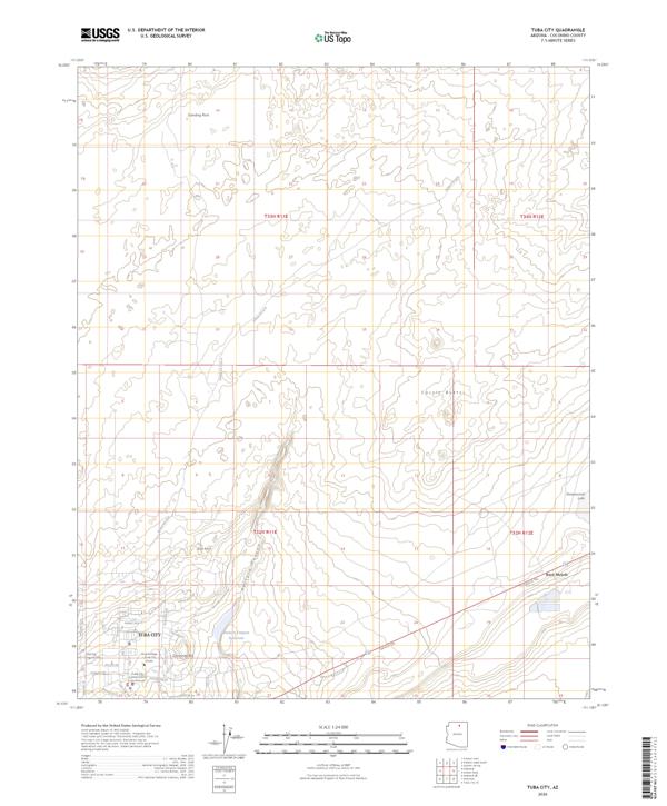 Tuba City, AZ — USGS 7.5-minute topo (2026)