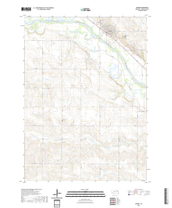 Wisner, NE — USGS 7.5-minute topo (2021)