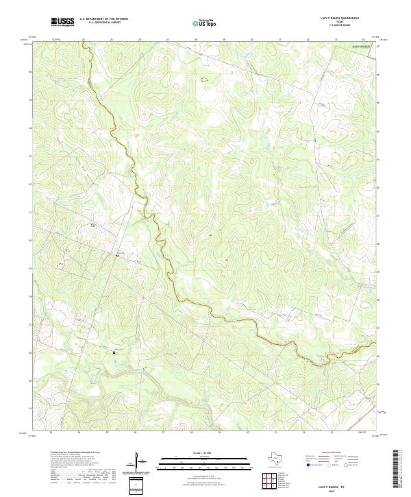 Lazy F Ranch, TX — USGS 7.5-minute topo (2022)