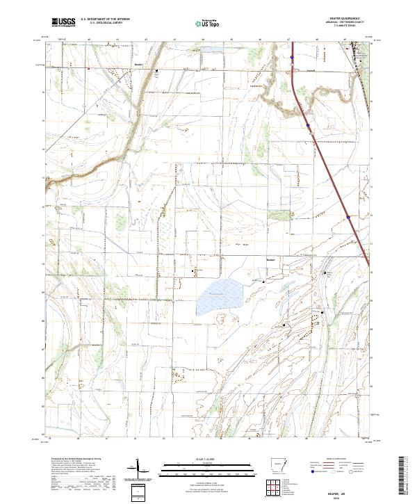 Heafer, AR — USGS 7.5-minute topo (2024)
