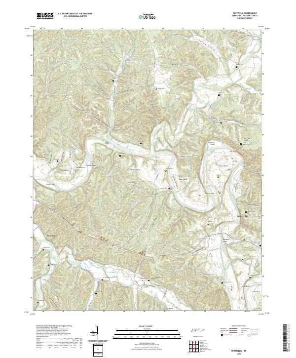 Whitfield, TN — USGS 7.5-minute topo (2022)