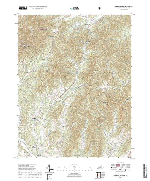 Horseshoe Mountain, VA — USGS 7.5-minute topo (2022)