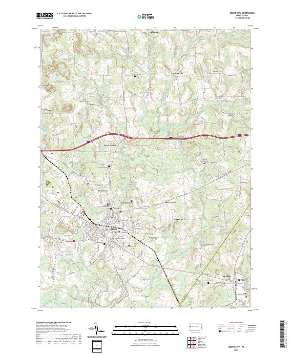 Grove City, PA — USGS 7.5-minute topo (2023)