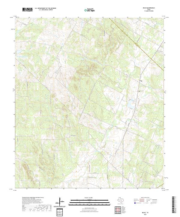 Delhi, TX — USGS 7.5-minute topo (2022)