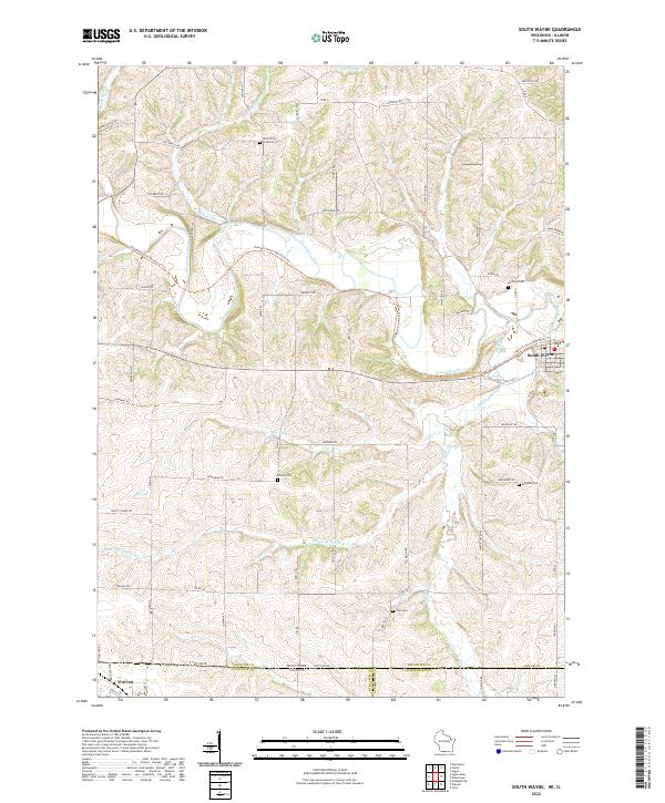 South Wayne, WI-IL — USGS 7.5-minute topo (2022)