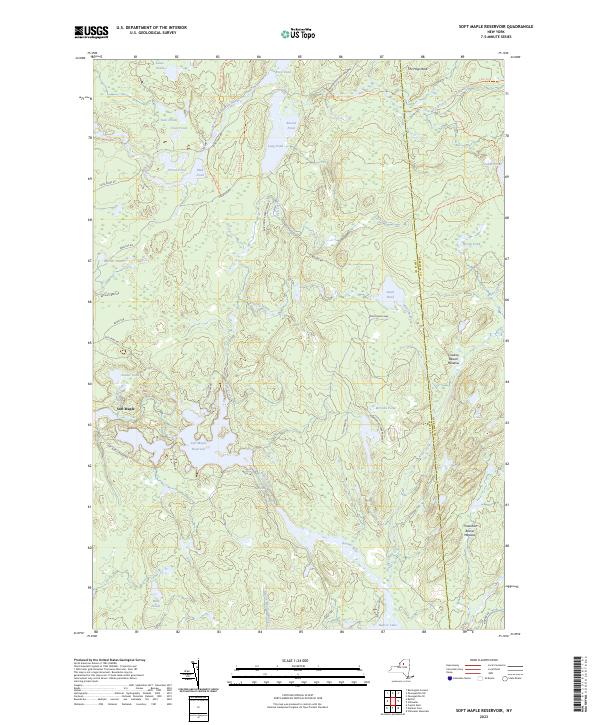 Soft Maple Reservoir, NY — USGS 7.5-minute topo (2023)