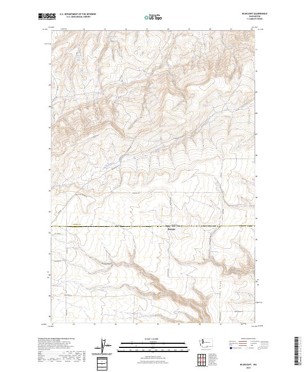 Bluelight, WA — USGS 7.5-minute topo (2023)