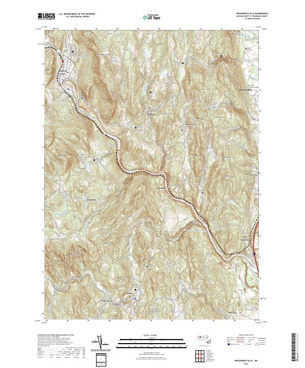 Shelburne Falls, MA — USGS 7.5-minute topo (2024)