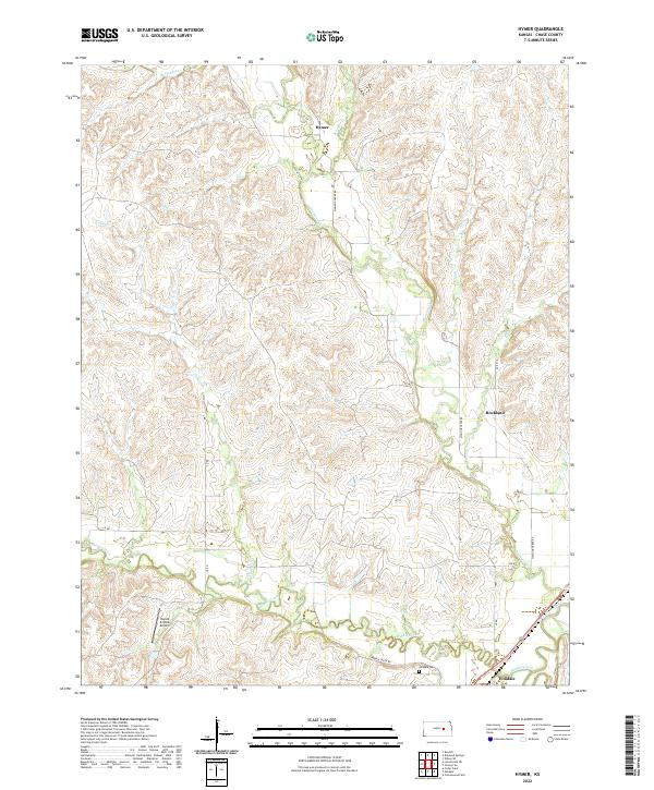 Hymer, KS — USGS 7.5-minute topo (2022)