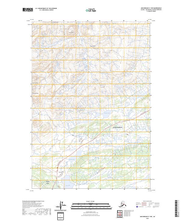 Anchorage D-1 NW, AK — USGS 7.5-minute topo (2023)