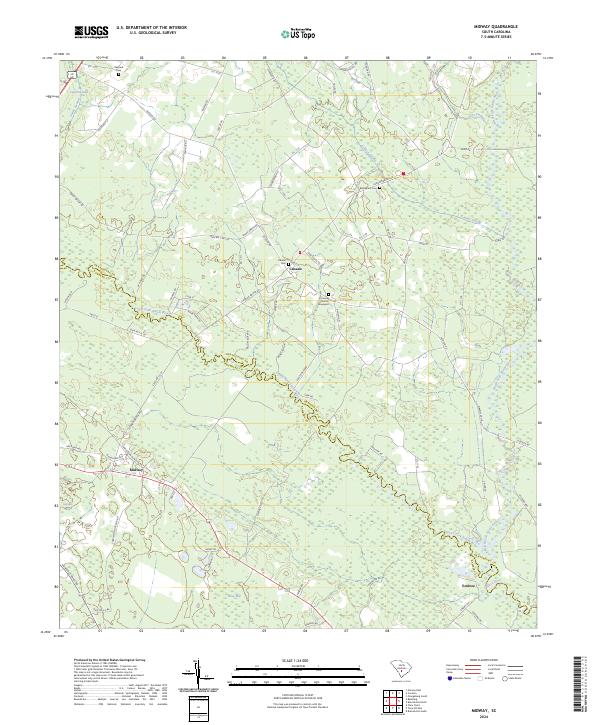Midway, SC — USGS 7.5-minute topo (2024)