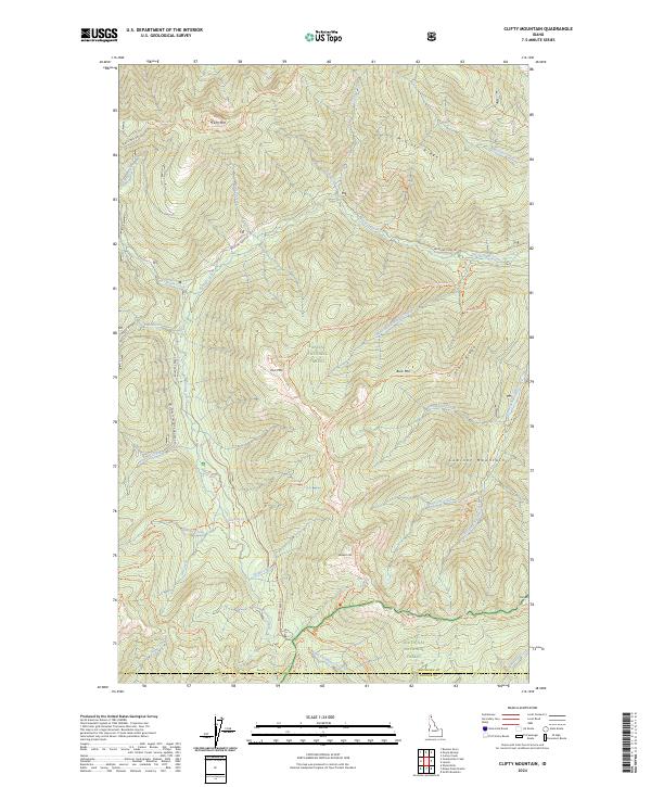 Clifty Mountain, ID — USGS 7.5-minute topo (2024)