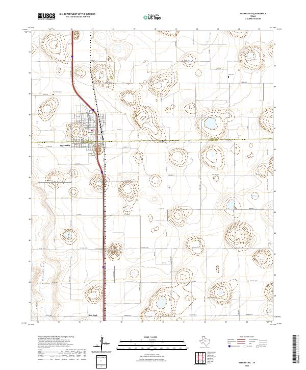 Abernathy, TX — USGS 7.5-minute topo (2022)
