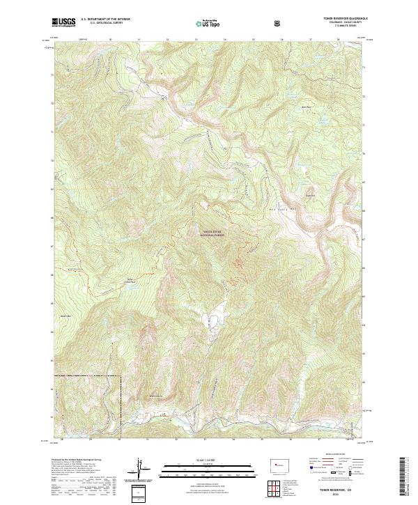 Toner Reservoir, CO — USGS 7.5-minute topo (2022)