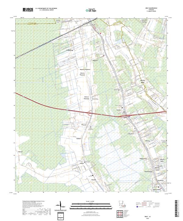 Gray, LA — USGS 7.5-minute topo (2024)