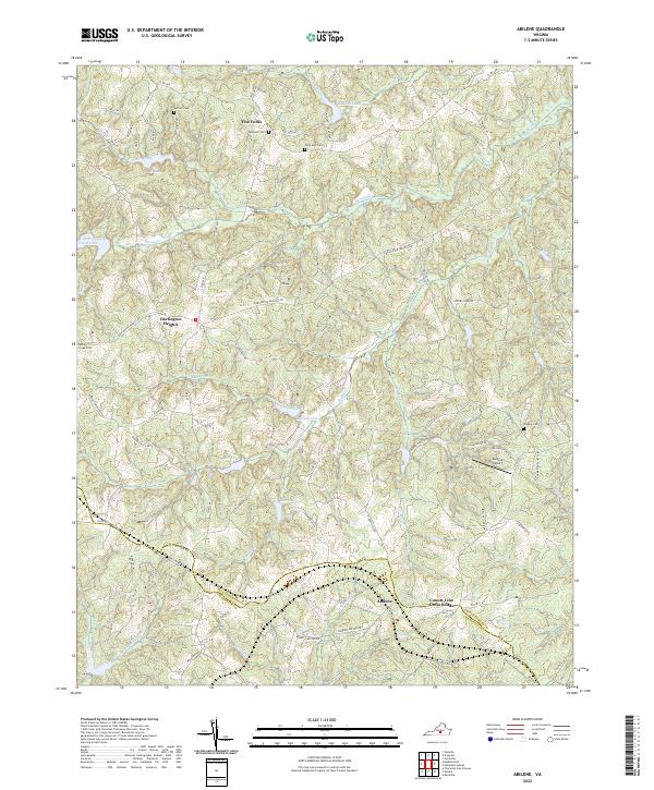 Abilene, VA — USGS 7.5-minute topo (2022)