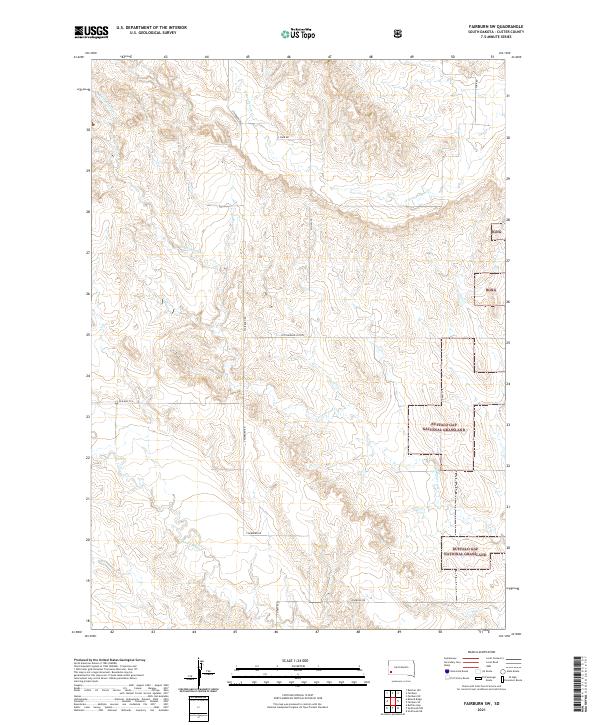 Fairburn SW, SD — USGS 7.5-minute topo (2021)