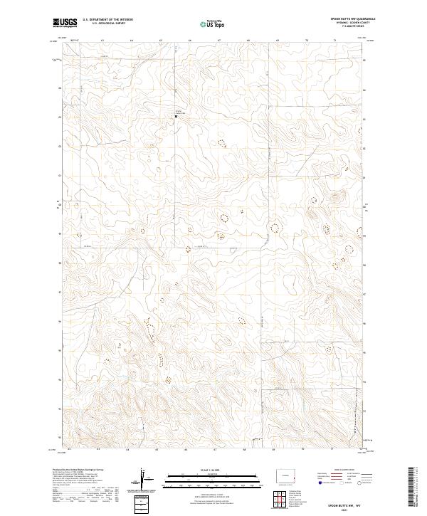 Spoon Butte NW, WY — USGS 7.5-minute topo (2021)